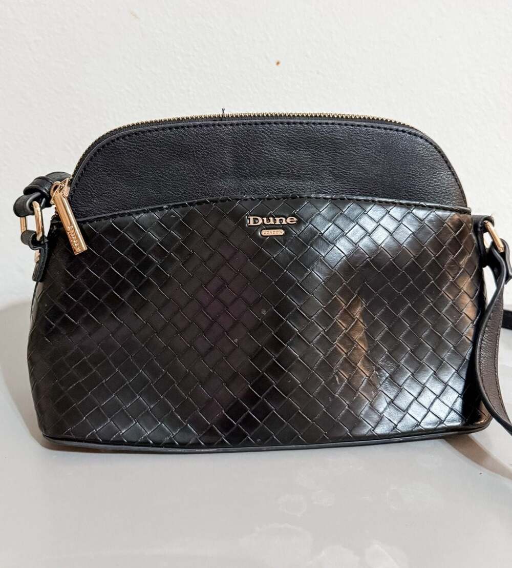 Dune London Distinct Black Braided Crossbody Bag